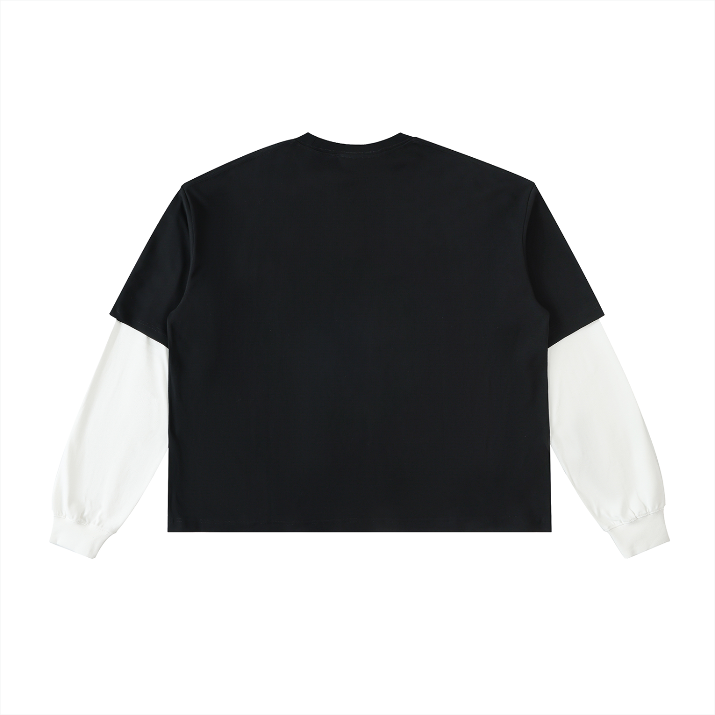 Melancholic Basics Layered Contrast Sleeve T-Shirt