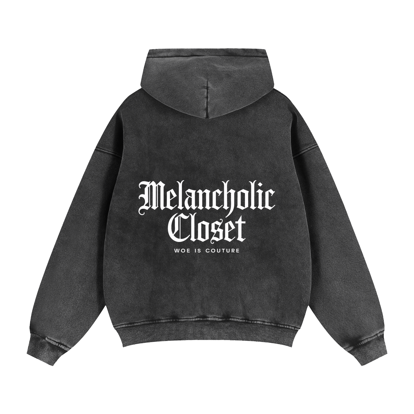 Melancholic Basics Zip-Through Boxy Fleece Hoodie