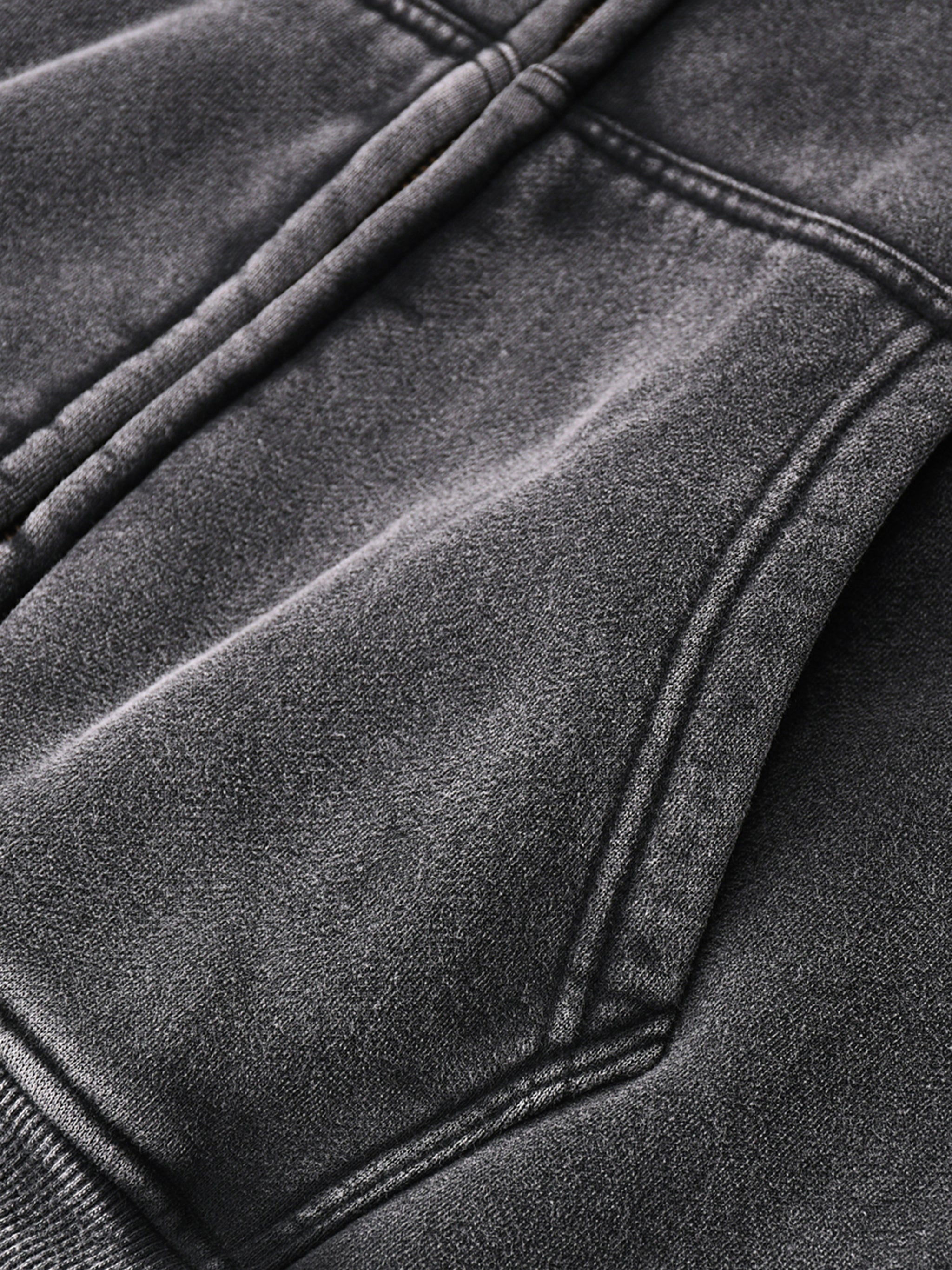 Melancholic Basics Zip-Through Boxy Fleece Hoodie