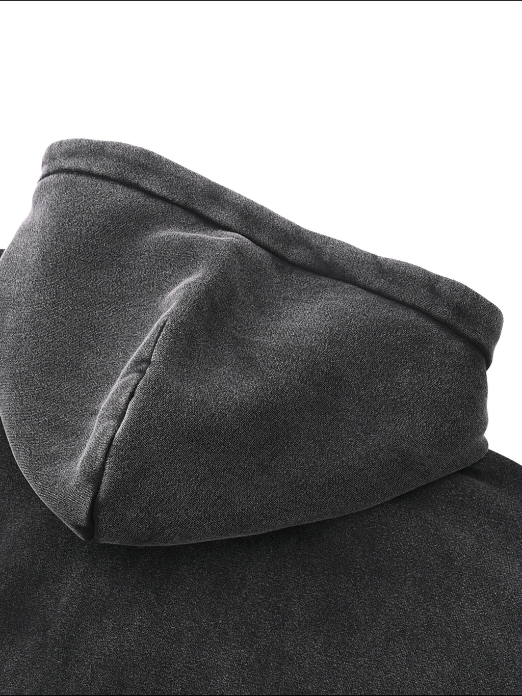 Melancholic Basics Zip-Through Boxy Fleece Hoodie
